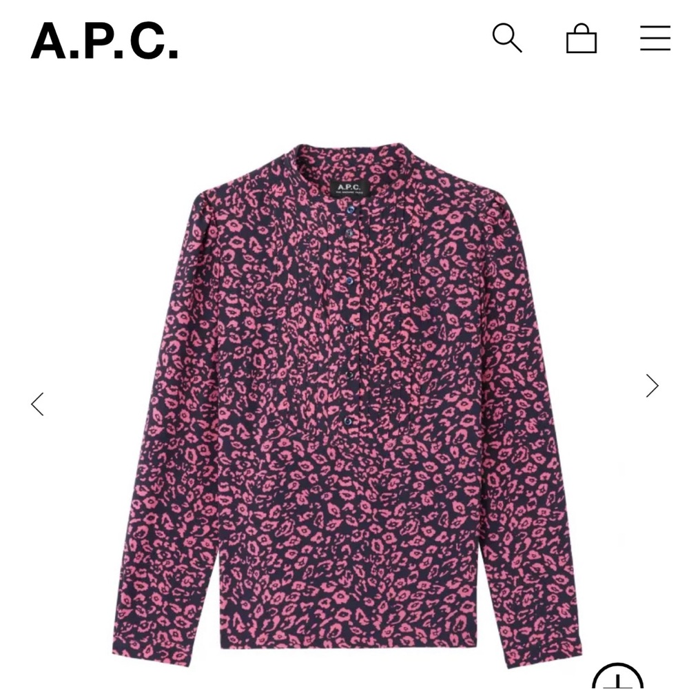 A.P.C. Silk Diana Blouse - size 34 (XS/S)
